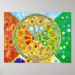 Poster Cartaz do Calendário Sazonal de 2026
