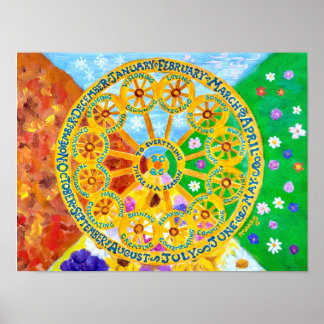 Poster Cartaz do Calendário Sazonal de 2026