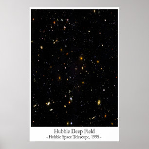 Poster Cartaz do Campo Profundo do Hubble – Ícone do Espa