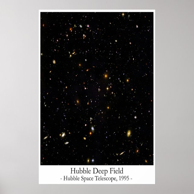 Poster Cartaz do Campo Profundo do Hubble – Ícone do Espa (Frente)
