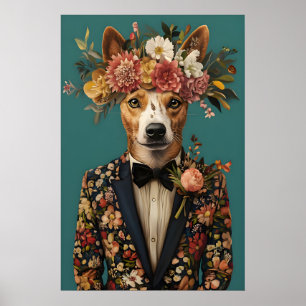 Poster Cartaz do Cão Boyeiro Australiano de Terno, Cão