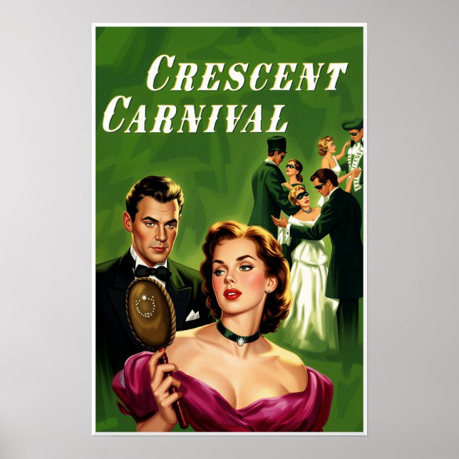 Poster cartaz do Carnaval de Nova Orleans (Frente)