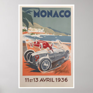 Poster Cartaz do Carro de Corrida do Grande Prêmio de Môn