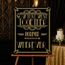 Poster Cartaz do casamento do plano de assento da Art dec