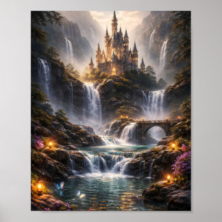Poster Cartaz do Castelo da Cachoeira Fantasia