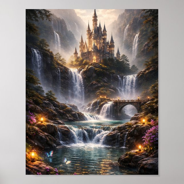 Poster Cartaz do Castelo da Cachoeira Fantasia (Frente)