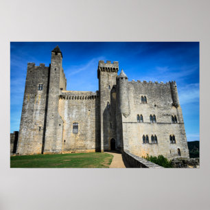 Póster cartaz do castelo medieval de Beynac