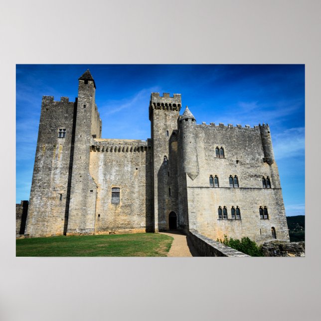 Póster cartaz do castelo medieval de Beynac (Frente)