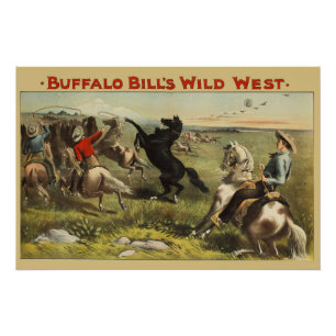Póster Cartaz do Cavaleiro do Oeste Selvagem de Buffalo B