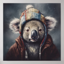 Cartaz do Chapéu de Inverno do Coala Beanie Bunch