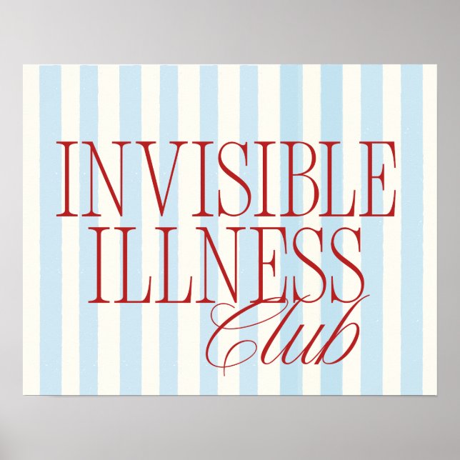 Poster Cartaz do Clube de Doenças Invisíveis (Frente)