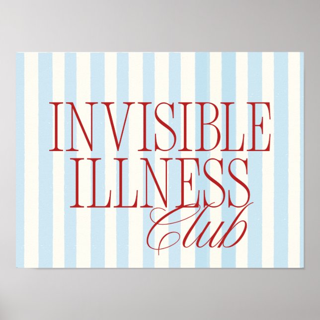 Poster Cartaz do Clube de Doenças Invisíveis (Frente)