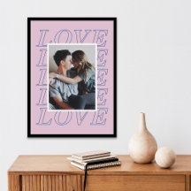 Cartaz do Dia dos Namorados com Tipografia de Amor