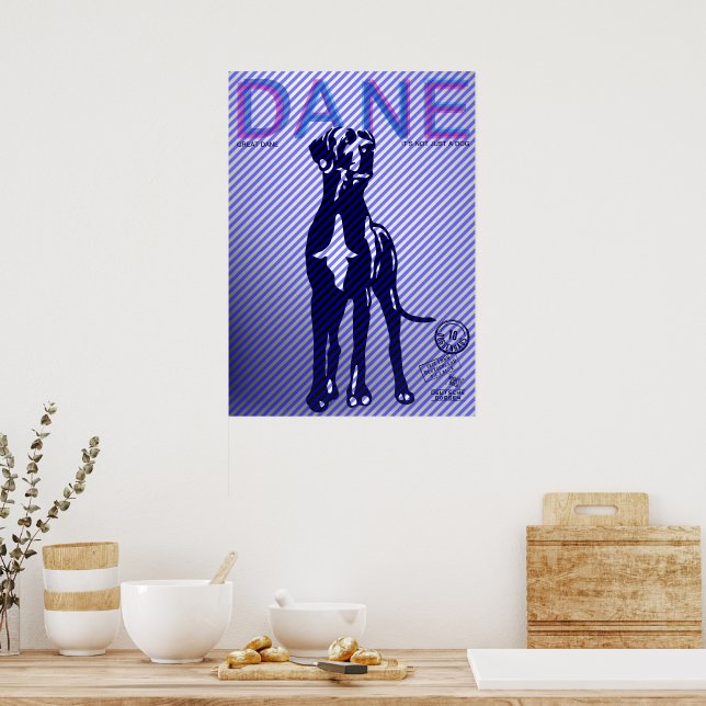 Poster Cartaz do Dogue Alemão (Cozinha)