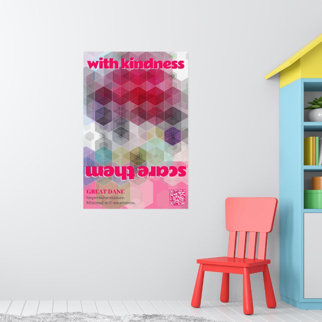Poster Cartaz do Dogue Alemão Assuste-os com gentileza (Berçário 1)