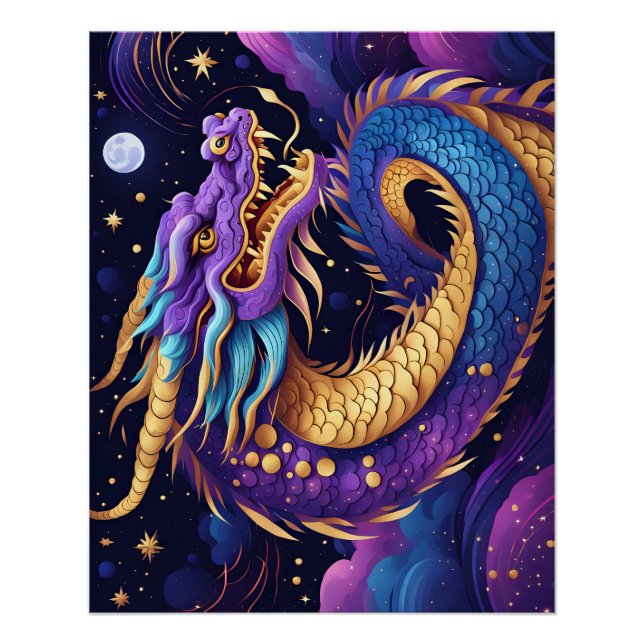 Póster cartaz do dragão celestial (Frente)