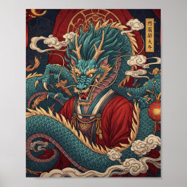 Poster Cartaz do Dragão Chinês Tradicional