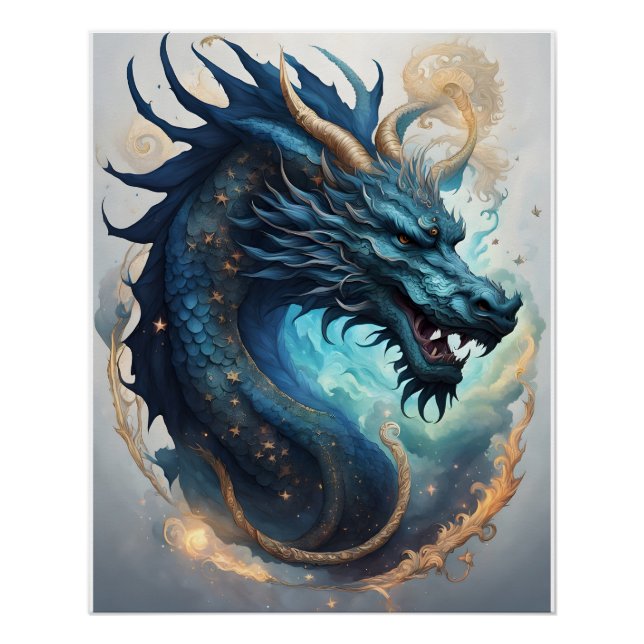 Póster cartaz do dragão das nuvens (Frente)