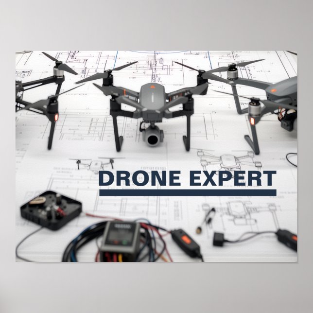 Poster Cartaz do Drone Expert™ (Frente)