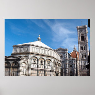 Poster cartaz do Duomo e Batistério, Florença