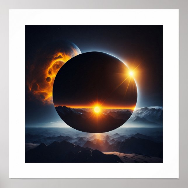 Poster Cartaz do Eclipse Solar (Frente)