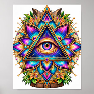 Poster Cartaz do Emblema do Prisma de Lótus