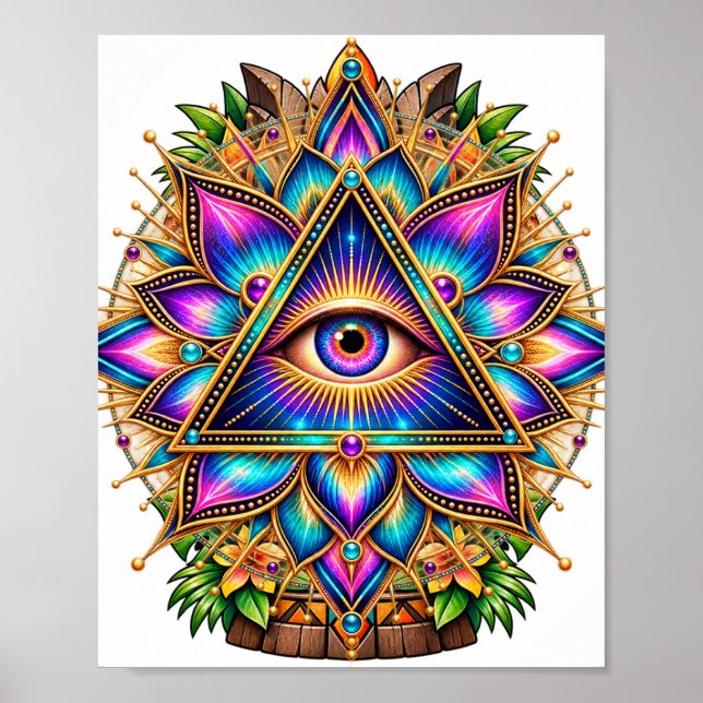 Poster Cartaz do Emblema do Prisma de Lótus (Frente)