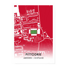 Cartaz do Estádio Pittodrie – Casa do Aberdeen FC