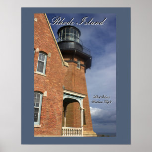 Poster Cartaz do Farol Sudeste da Ilha Block