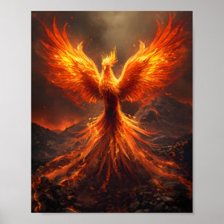 Poster Cartaz do Fenix Ardente Ressurgindo