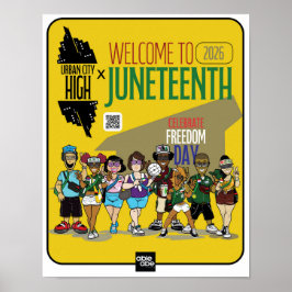 Poster Cartaz do feriado Urban City High x Juneteenth