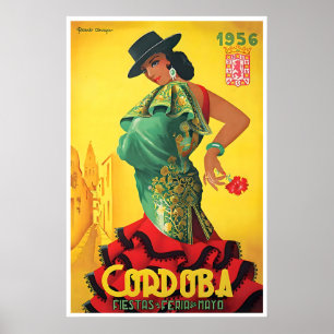 Poster Cartaz do Festival de Córdoba Espanha Viagem Arte