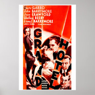 Poster Cartaz do filme Grand Hotel 1932 Hollywood Clássic