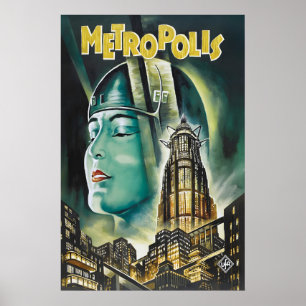 Poster Cartaz do Filme Metrópole (1927) Fritz Lang