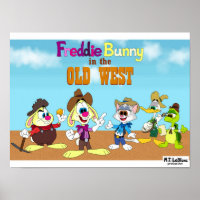 cartaz do Freddie Bunny no Velho Oeste