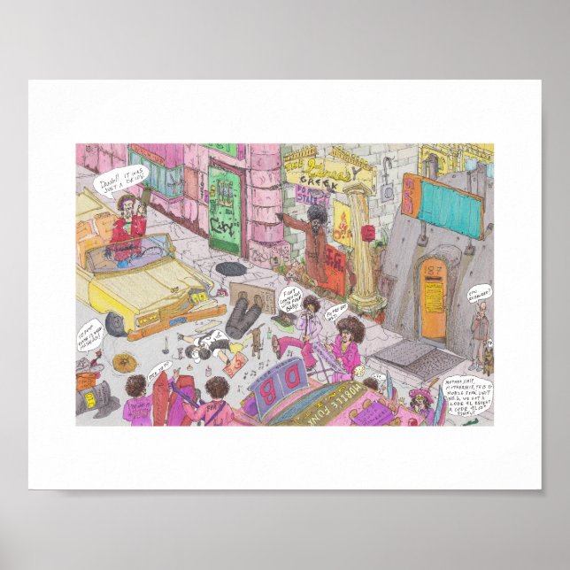 Poster Cartaz do Funeral Disco Hit and Run (Frente)