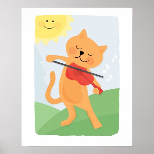 Póster Cartaz do Gato e Violino (Frente)