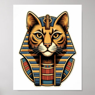 Poster Cartaz do Gato Faraó Egípcio – Arte de Parede do A