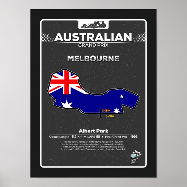 Poster Cartaz do GP Australiano (Frente)