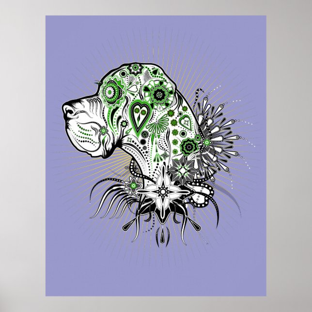 Póster Cartaz do Great Dane (Frente)