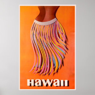Poster Cartaz do Havaí Arte de Viagem Havaiana Viajante M