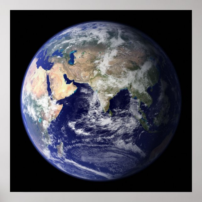 Póster cartaz do hemisfério oriental da Terra (Frente)