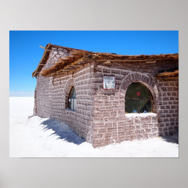 Póster cartaz do hotel de sal Uyuni (Frente)