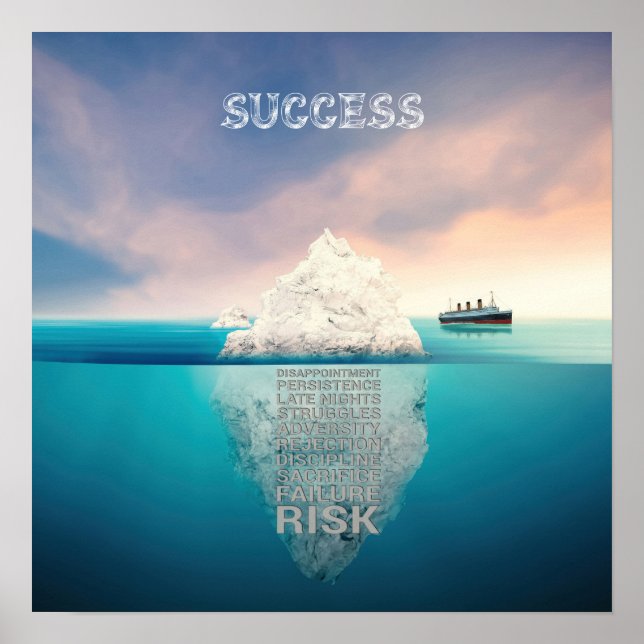 Poster Cartaz do iceberg do sucesso (Frente)