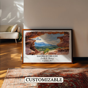 Poster Cartaz do Jardim dos Deuses Colorado, Aquarela