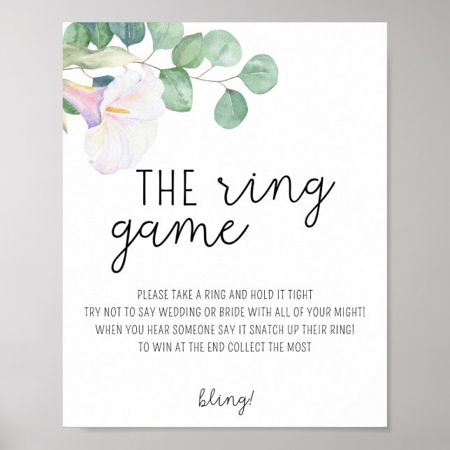 Poster Cartaz do jogo da flor de Calla - Coloque um anel  (Frente)