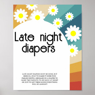 Poster Cartaz do jogo das fraldas tarde da noite Retro Gr