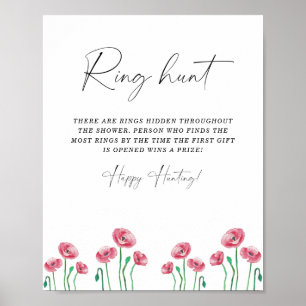 Poster Cartaz do jogo de caça ao anel de verão para chá d