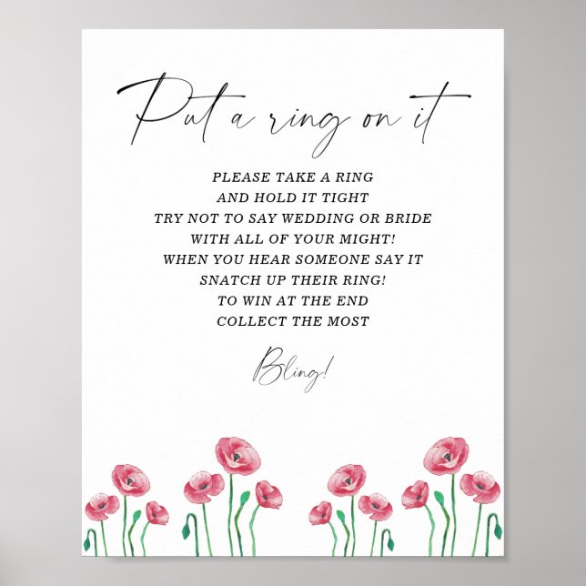 Poster Cartaz do jogo de floral spring put a ring on it (Frente)