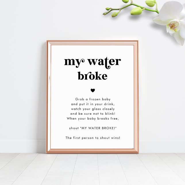 Poster Cartaz do Jogo Meu Saco de Água Rebentou no Chá de (Criador carregado)